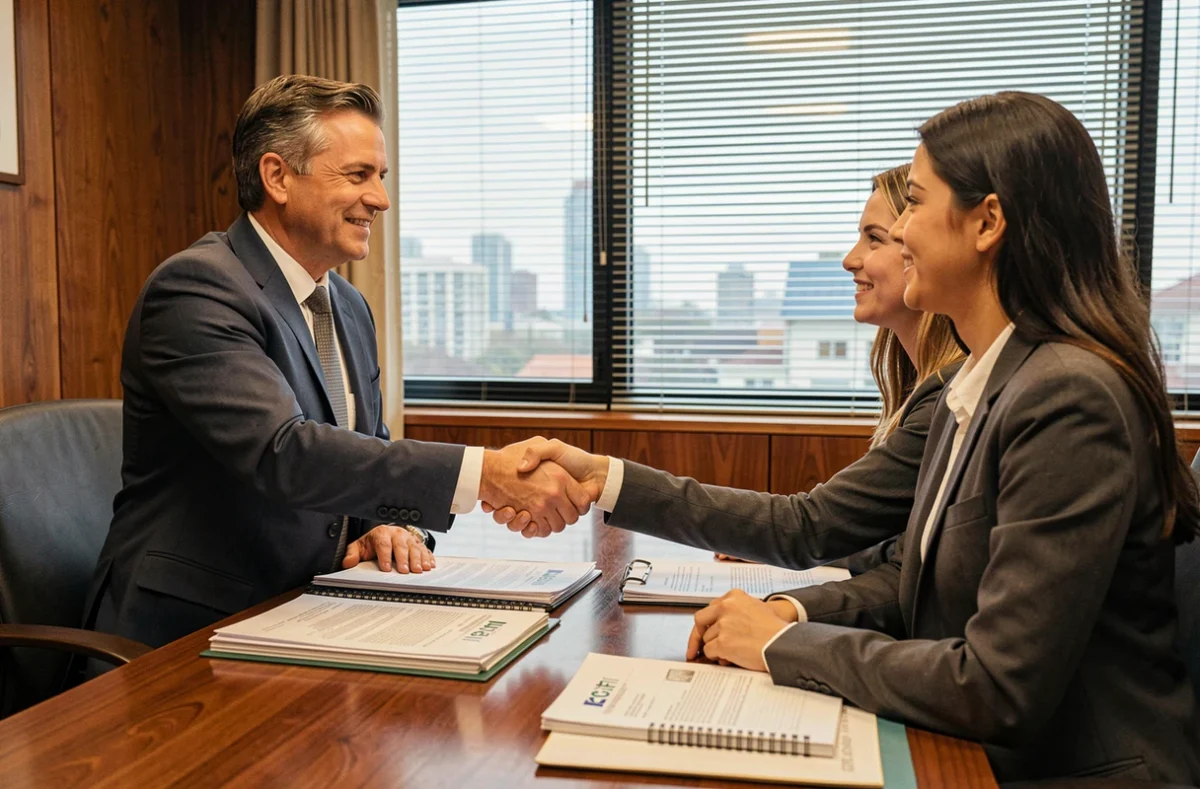 Courtier In&Fi Crédits JRL Finance et Développement concluant un accord de financement immobilier avec ses clients